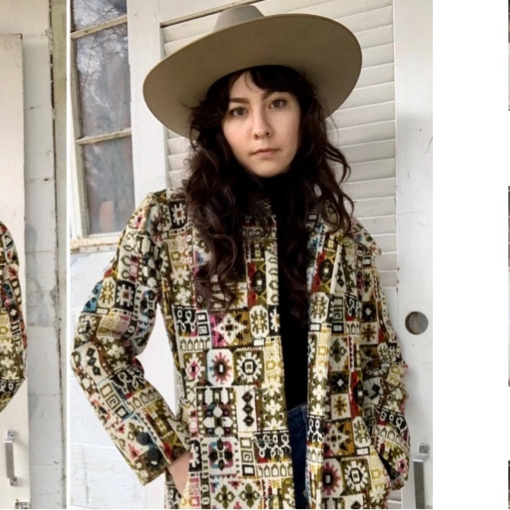 1960s Needlepoint Tapestry Coat S/M from the personal wardrobe of Nikki Lane - Picture 4 of 6